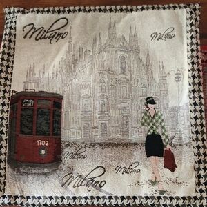 Milano Themed Tapestry Pillow Cover
